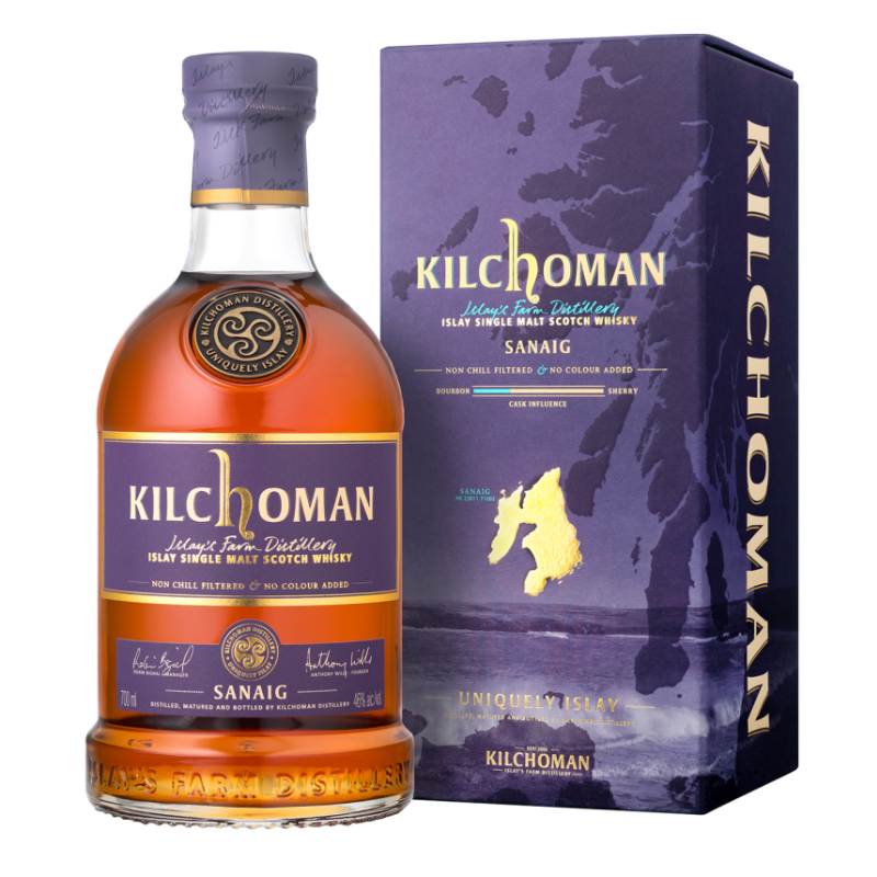 Kilchoman Sanaig Test bsc - sehr sehr sehr langer Name, der in 3 Zeilen umbricht